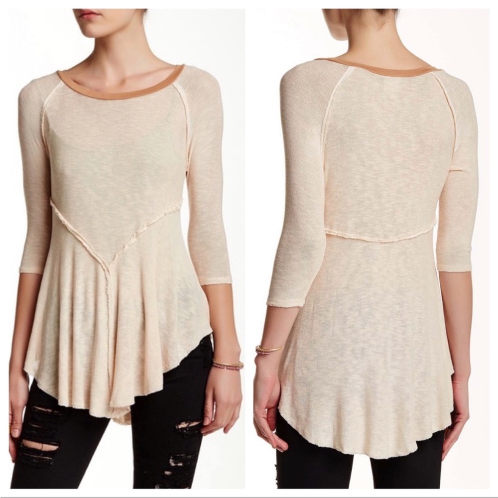 Free People Sheer Bohemian Layering Tee - Picture 5 of 10
